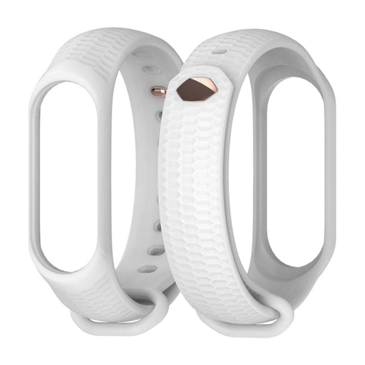 Mijobs Honeycomb Textured Silicone Strap Aurora Positive Buckle, For Xiaomi Mi Band 3 / 4