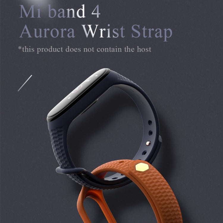 Mijobs Honeycomb Textured Silicone Strap Aurora Positive Buckle, For Xiaomi Mi Band 3 / 4