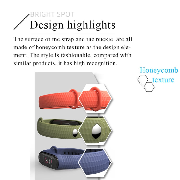 Mijobs Honeycomb Textured Silicone Strap Aurora Positive Buckle, For Xiaomi Mi Band 3 / 4