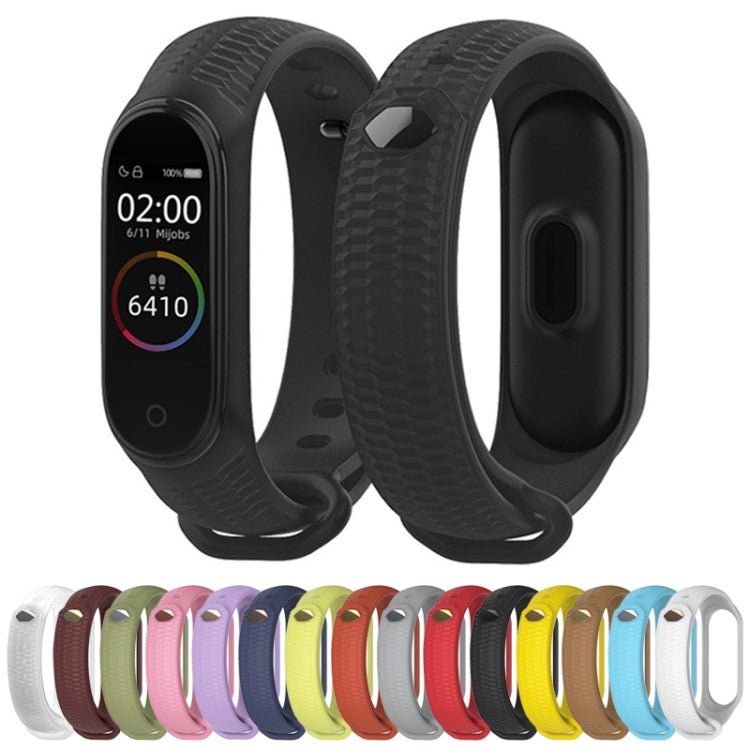 Mijobs Honeycomb Textured Silicone Strap Aurora Positive Buckle, For Xiaomi Mi Band 3 / 4
