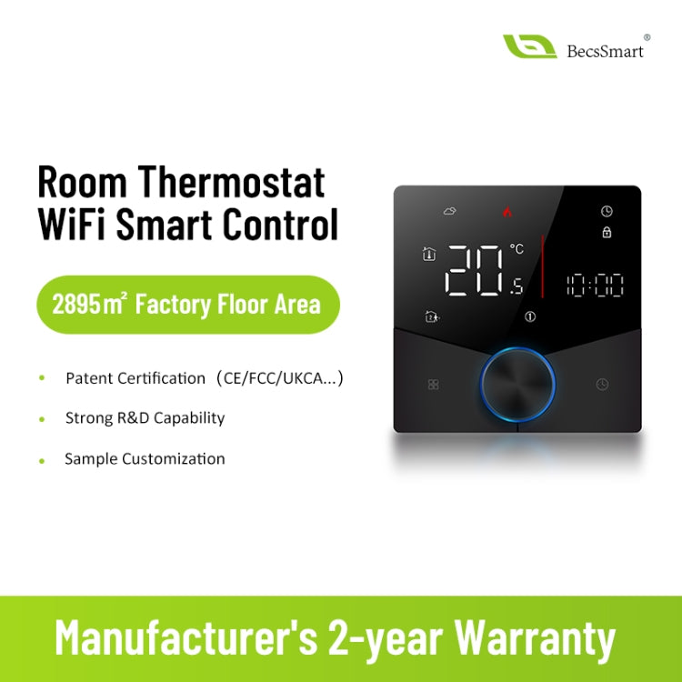 Smart Home LED Thermostat, BHT-009GALW Water Heating WiFi, BHT-009GBLW Electric Heating WiFi, BHT-009GCLW Boiler Heating WiFi