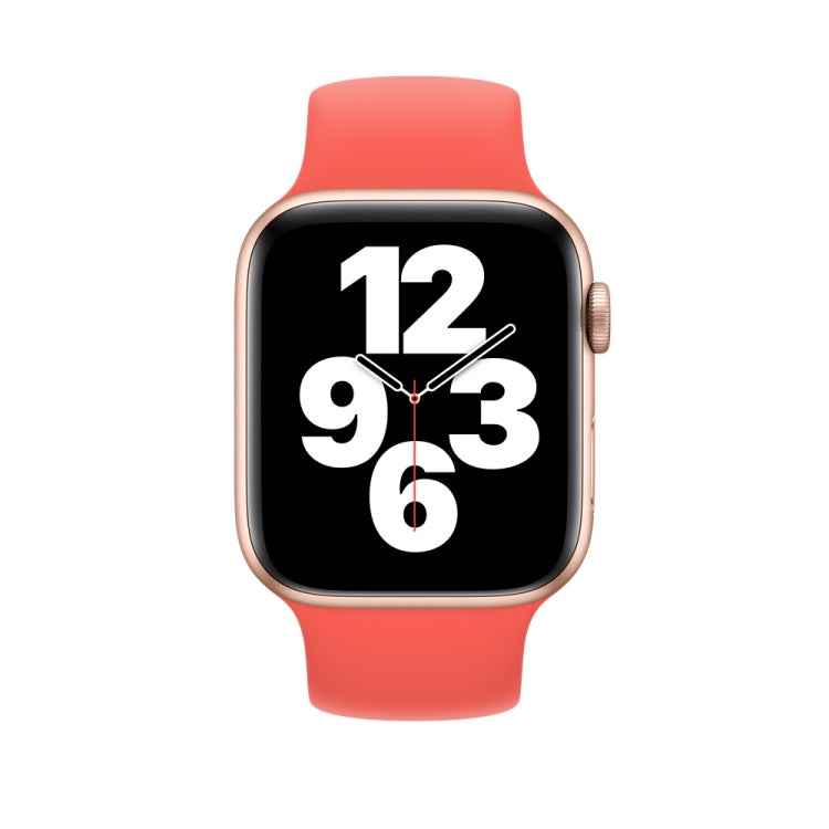 For Apple Watch Series 5 & 4 40mm / 3 & 2 & 1 38mm Solid Color Elastic Silicone Replacement Wrist Strap Watchband, Size:S 130mm, S 130mm, M 143mm, L 156mm