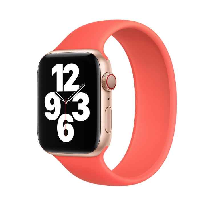 For Apple Watch Series 5 & 4 40mm / 3 & 2 & 1 38mm Solid Color Elastic Silicone Replacement Wrist Strap Watchband, Size:S 130mm, S 130mm, M 143mm, L 156mm