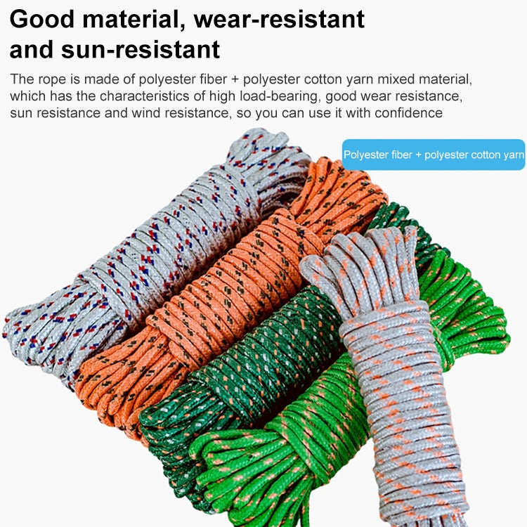 10m Outdoor Thick Nylon Rope for Hanging Clothes, 10m