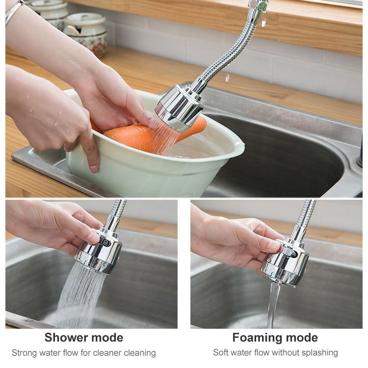 Kitchen Faucet Anti-splash Head Pressurized Shower Head Universal Rotating Aerator Long Style