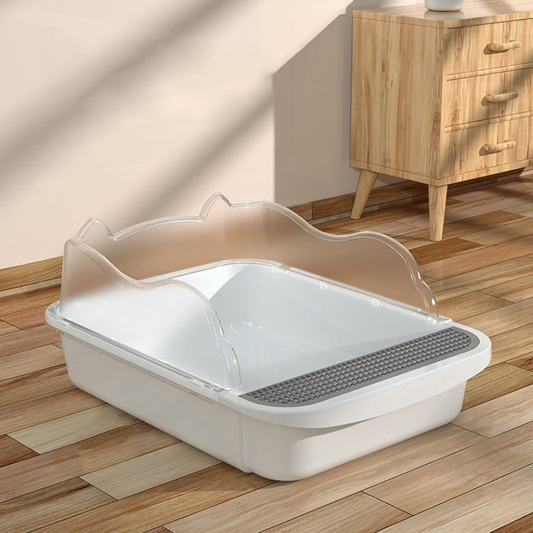 Semi-closed Cat-ear Baffle Cat Litter Basin Deodorization Cat Toilet, Small Size, Large Size