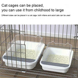 Semi-closed Cat-ear Baffle Cat Litter Basin Deodorization Cat Toilet, Small Size, Large Size
