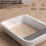 Semi-closed Cat-ear Baffle Cat Litter Basin Deodorization Cat Toilet, Small Size, Large Size