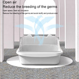 Semi-closed Cat-ear Baffle Cat Litter Basin Deodorization Cat Toilet, Small Size, Large Size