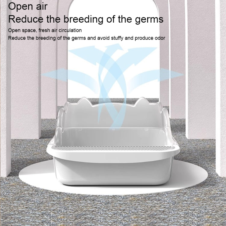 Semi-closed Cat-ear Baffle Cat Litter Basin Deodorization Cat Toilet, Small Size, Large Size