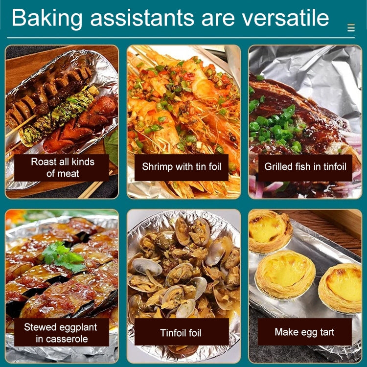 Thickened BBQ Tin Foil Baking Aluminum Foil, 30cmx5m, 30cmx10m, 30cmx20m