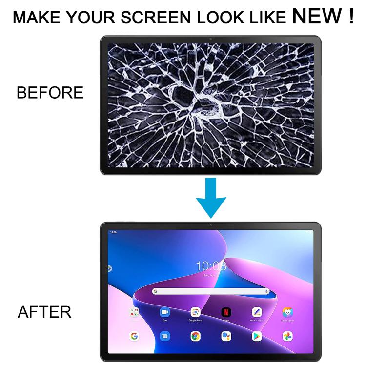 LCD Screen Digitizer Full Assembly with Frame, For Lenovo Tab M10 Plus 3rd Gen TB125FU, For Lenovo Tab M10 Plus 3rd Gen TB128FU, For Lenovo 10e Chromebook Tablet, For Lenovo ideapad Yoga Slim 7-13ITL05, For Lenovo IdeaPad Duet 5 12IAU7 IRU8