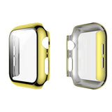 Electroplated PC Case + Tempered Film Integrated Protective Cover, For Apple Watch Series 3 & 2 & 1 38mm, For Apple Watch Series 3 & 2 & 1 42mm, For Apple Watch Series 5 & 4 40mm, For Apple Watch Series 5 & 4 44mm