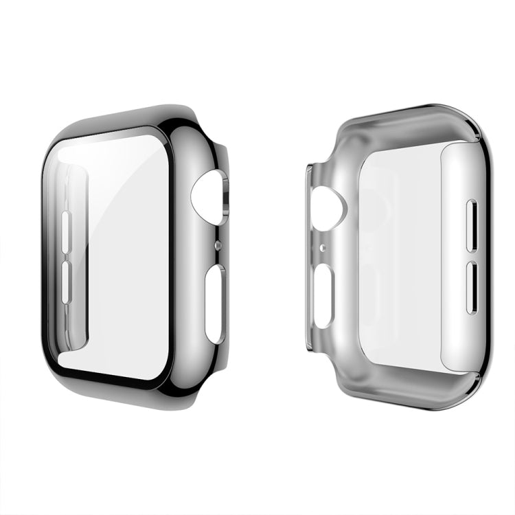 Electroplated PC Case + Tempered Film Integrated Protective Cover, For Apple Watch Series 3 & 2 & 1 38mm, For Apple Watch Series 3 & 2 & 1 42mm, For Apple Watch Series 5 & 4 40mm, For Apple Watch Series 5 & 4 44mm