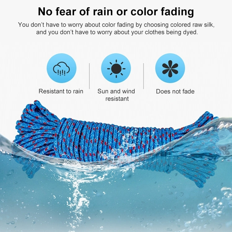 Outdoor Thick Nylon Rope for Hanging Clothes, Random Color, 5m, 20m
