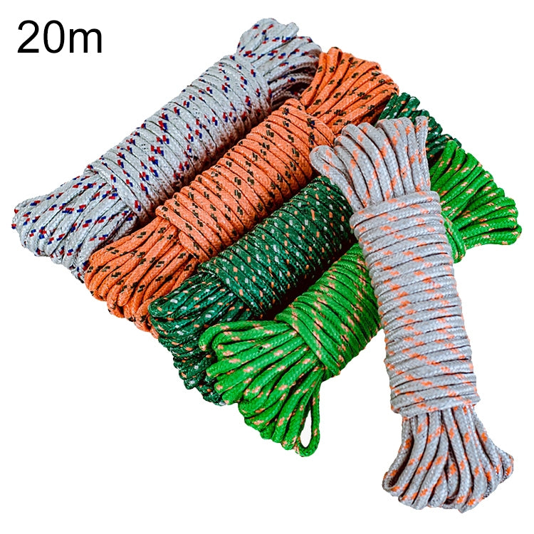 Outdoor Thick Nylon Rope for Hanging Clothes, Random Color, 5m, 20m