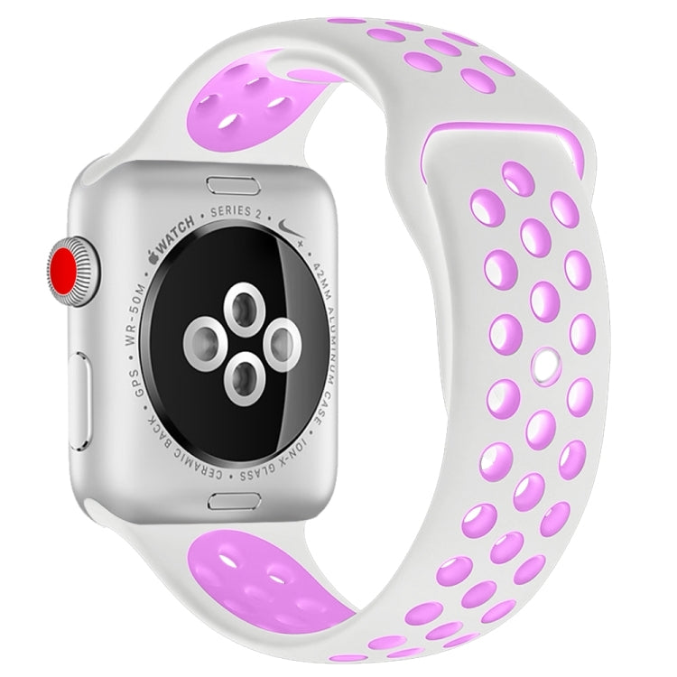 Sport Silicone Watchband Standard Edition, For Apple Watch Series 7 41mm / 6 & SE & 5 & 4 40mm / 3 & 2 & 1 38mm, For Apple Watch Ultra 49mm / Series 8&7 45mm / SE 2&6&SE&5&4 44mm / 3&2&1 42mm