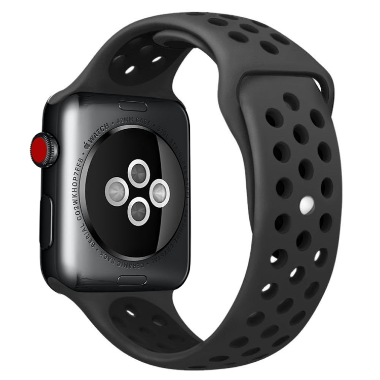 Sport Silicone Watchband Standard Edition, For Apple Watch Series 7 41mm / 6 & SE & 5 & 4 40mm / 3 & 2 & 1 38mm, For Apple Watch Ultra 49mm / Series 8&7 45mm / SE 2&6&SE&5&4 44mm / 3&2&1 42mm
