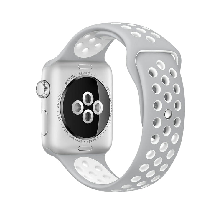 Sport Silicone Watchband Standard Edition, For Apple Watch Series 7 41mm / 6 & SE & 5 & 4 40mm / 3 & 2 & 1 38mm, For Apple Watch Ultra 49mm / Series 8&7 45mm / SE 2&6&SE&5&4 44mm / 3&2&1 42mm