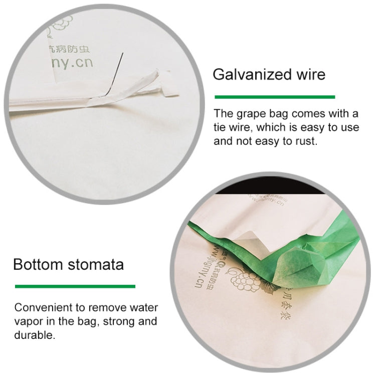 100pcs Waterproof Grape Packaging Bag Paper Bag Fruit Protective Bag, 20x28, 22x31, 25x34, 28x36, 29x38
