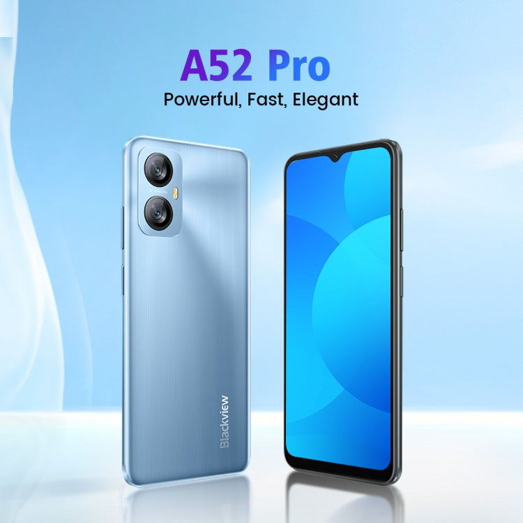 Blackview A52 Pro, Fingerprint Identification, 6.52 inch Android 13 Unisoc T606 Octa Core up to 1.6GHz, Network: 4G, OTG