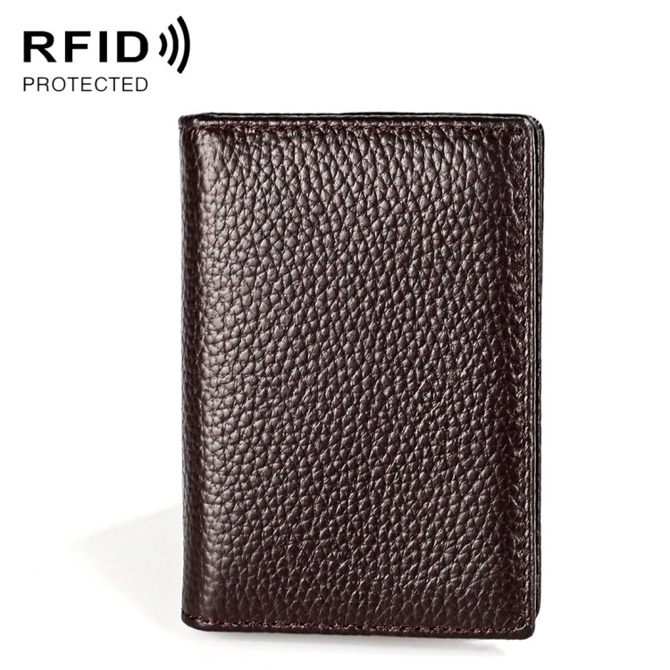 KB156 Antimagnetic RFID Men Leather Card Bag Card Holder