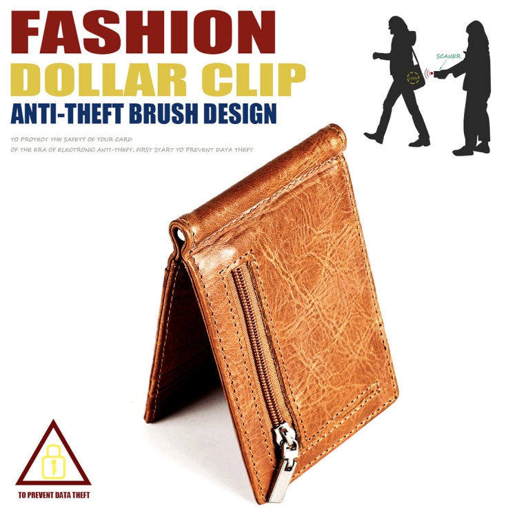 9603 Antimagnetic RFID Crazy Horse Texture Leather Wallet with Card Slots, 9603