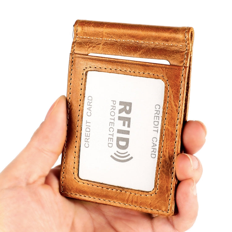 9603 Antimagnetic RFID Crazy Horse Texture Leather Wallet with Card Slots, 9603