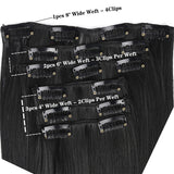 50cm 16 Card Long Curly Hair Wig Seamless Hair Extension Piece