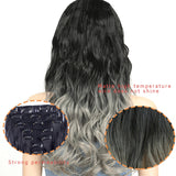 50cm 16 Card Long Curly Hair Wig Seamless Hair Extension Piece