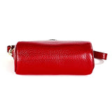 2033 Lady Portable Zipper Leather Wallet Purse Small Cosmetic Bag with Lanyard