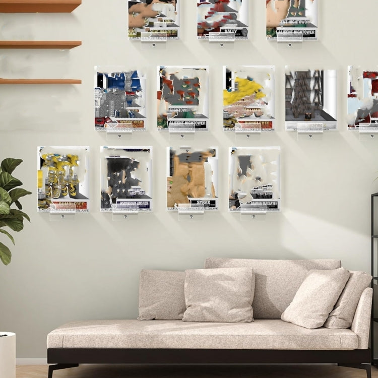 YX075 6pcs / Set Acrylic Storage Rack Anime Ornaments Wall Mounted Display Bracket, YX075