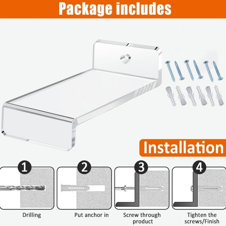 YX075 6pcs / Set Acrylic Storage Rack Anime Ornaments Wall Mounted Display Bracket, YX075
