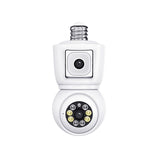 ESCAM QF202 E27 2x2MP Dual Lens Motion Detection Waterproof WiFi IP Two Way Audio Night Vision Camera, QF202 QF202