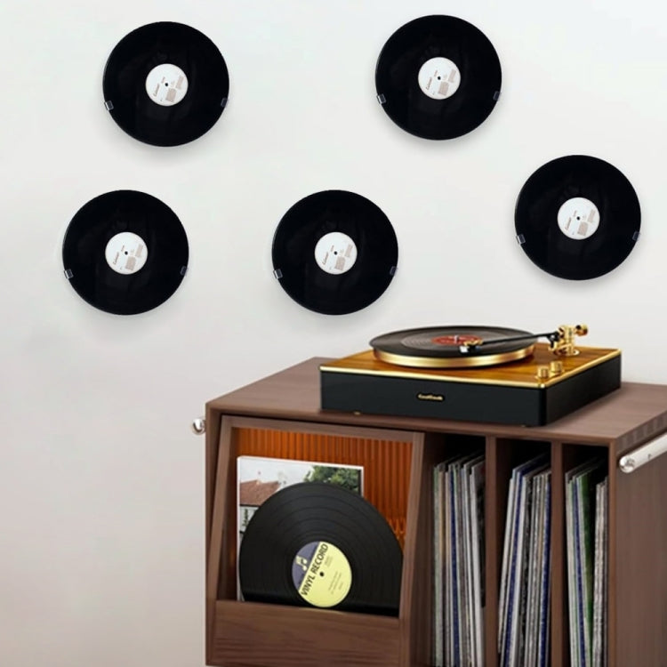 Wall Mounted Acrylic No-Punch Record Display Stand, 6pcs, 18pcs, 30pcs