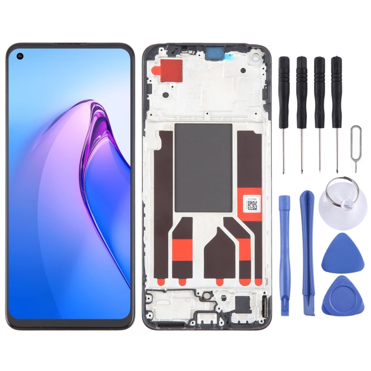 Original AMOLED LCD Screen Digitizer Full Assembly with Frame, For OPPO A78 4G CPH2565, For OPPO Reno8 Z 5G, For OPPO Reno8 4G, For OPPO Reno8 Lite 5G, For OPPO Reno8 5G, For OPPO F21 Pro 5G, For OPPO F21 Pro, For OPPO Reno7 Lite, For OPPO Reno7 4G    ...