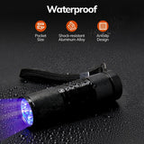 Mini 9 LEDs 395nm Ultraviolet Ray Detection Flashlight, 9 LEDs UV-ray
