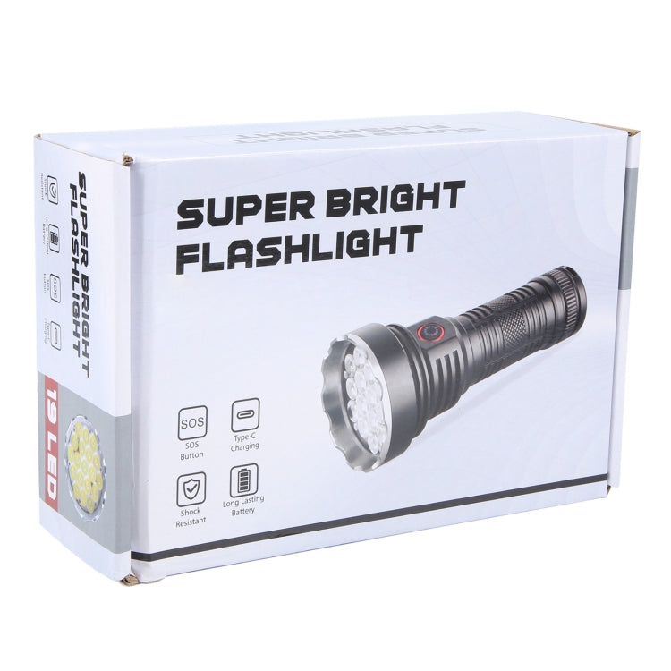 W5201-1 19 LEDs 3200LM Super Bright Rechargeable Flashlight, W5201-1
