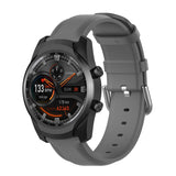 22mm Leather Strap with Round Tail Buckle, For Ticwatch Pro 2020, For Huawei Watch GT2E, For Samsung Galaxy Watch 3 45mm