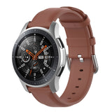 22mm Leather Strap with Round Tail Buckle, For Ticwatch Pro 2020, For Huawei Watch GT2E, For Samsung Galaxy Watch 3 45mm