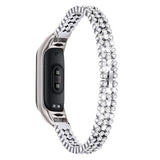 Diamond-studded Stainless Steel Replacement Wrist Strap, For Xiaomi Mi Band 3 / 4, For Xiaomi Mi Band 5