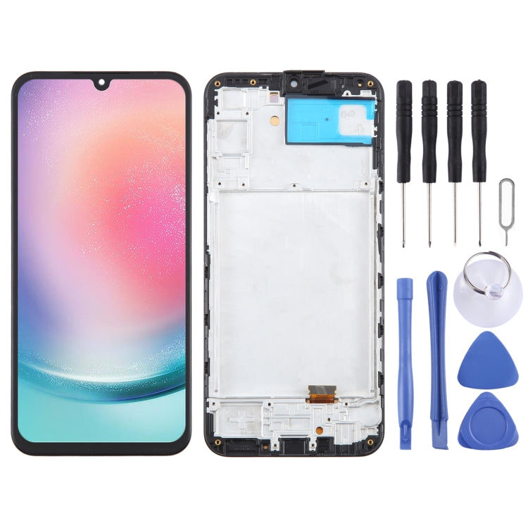 OLED LCD Screen Digitizer Full Assembly with Frame, For Samsung Galaxy A15 5G SM-A156B 6.43inch, For Samsung Galaxy A15 5G SM-A156B 6.36inch, For Samsung Galaxy A15 4G SM-A155F 6.36inch, For Samsung Galaxy A15 4G SM-A155F 6.43inch                      ... For Samsung Galaxy A24 SM-A245F 6.43inch