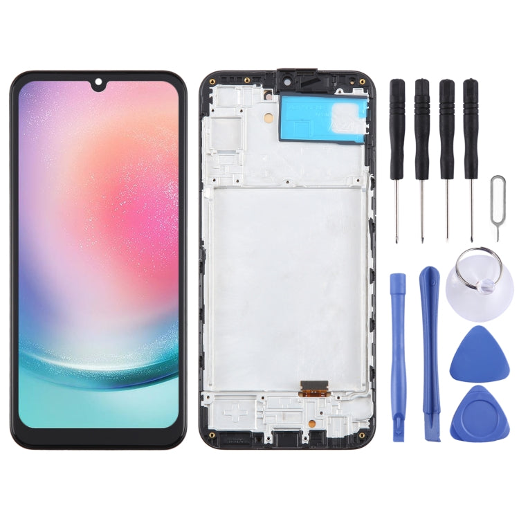 OLED LCD Screen Digitizer Full Assembly with Frame, For Samsung Galaxy A15 5G SM-A156B 6.43inch, For Samsung Galaxy A15 5G SM-A156B 6.36inch, For Samsung Galaxy A15 4G SM-A155F 6.36inch, For Samsung Galaxy A15 4G SM-A155F 6.43inch                      ... For Samsung Galaxy A24 SM-A245F 6.36inch