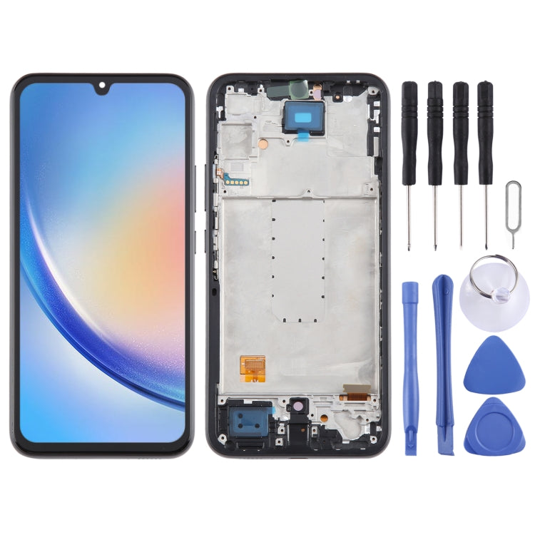 OLED LCD Screen Digitizer Full Assembly with Frame, For Samsung Galaxy A15 5G SM-A156B 6.43inch, For Samsung Galaxy A15 5G SM-A156B 6.36inch, For Samsung Galaxy A15 4G SM-A155F 6.36inch, For Samsung Galaxy A15 4G SM-A155F 6.43inch                      ... For Samsung Galaxy A34 SM-A346B 6.43inch