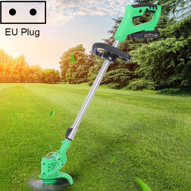 21V Portable Rechargeable Electric Lawn Mower Weeder, EU Plug, US Plug EU Plug Green