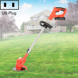 21V Portable Rechargeable Electric Lawn Mower Weeder, EU Plug, US Plug US Plug Red