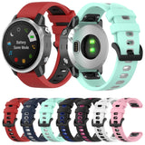 Silicone Two-color Strap, For Garmin Fenix 6S