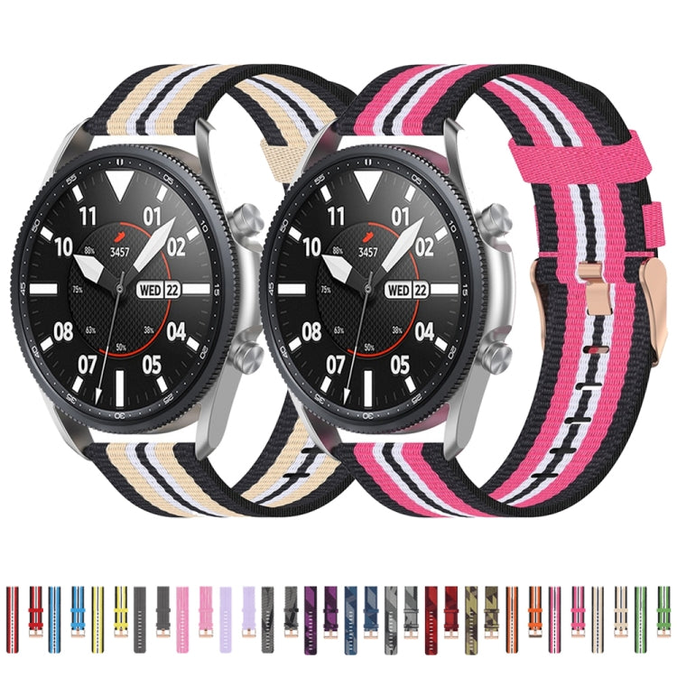 Woven Nylon Textured Strap, Size: Free Size 20mm, For Galaxy Watch 3 41mm