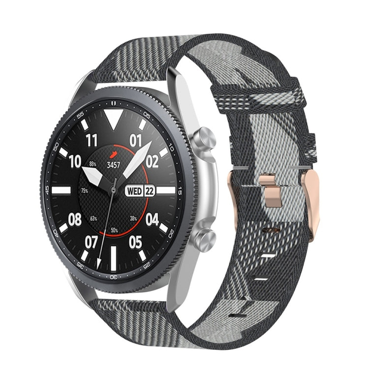 Woven Nylon Textured Strap, Size: Free Size 22mm, For Galaxy Watch 3 45mm