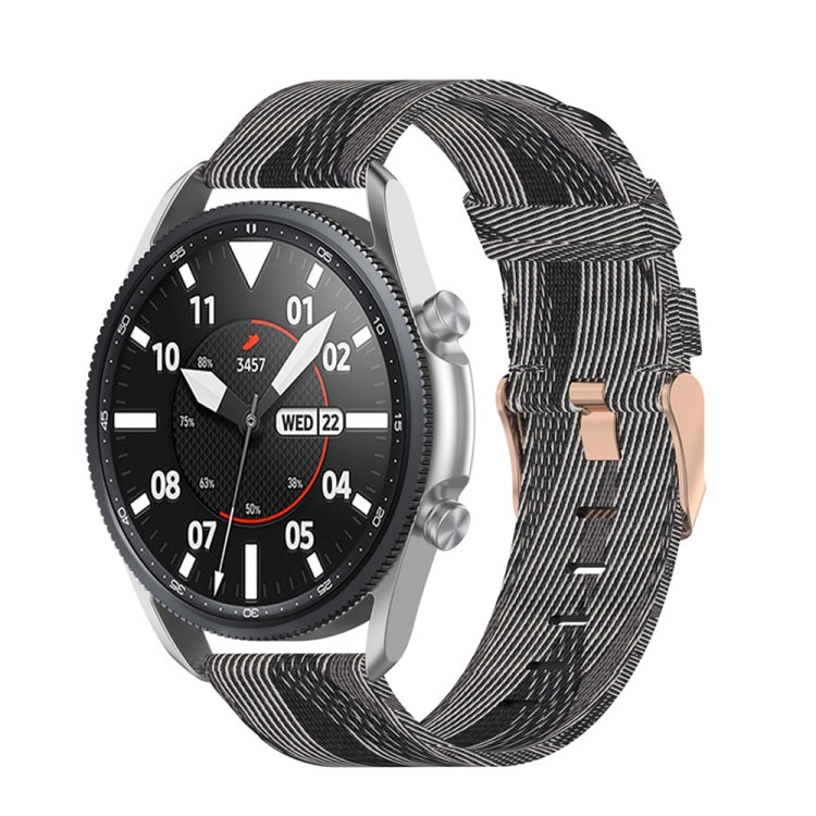 Woven Nylon Textured Strap, Size: Free Size 22mm, For Galaxy Watch 3 45mm